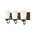 thumbnail image 1 of Millennium Lighting  Ivey Lake 3 Light Bathroom Vanity Fixture in Multiple Finishes with Frosted Glass Shades Matte Black Black Matte, 1 of 4