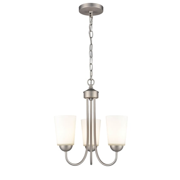 9803-SN Millennium Lighting Ivey Lake - 3 Light Chandelier-15.5 Inch Tall and 15 Inch Wide-Satin Nickel Finish -Traditional Installation