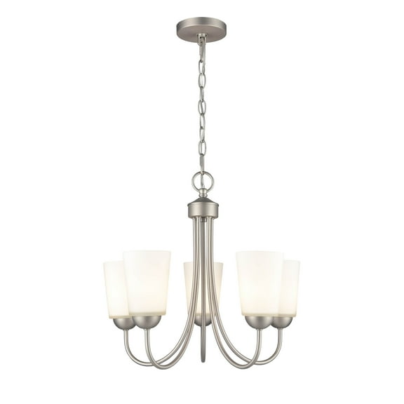 9805-SN-Millennium Lighting-Ivey Lake - 5 Light Chandelier-17 Inch Tall and 20 Inch Wide-Satin Nickel Finish    -Traditional Installation