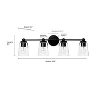 Millennium Lighting  Lauryn 3/4 Light Vanity Fixture 4 Light - Matte Black