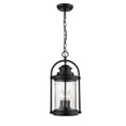 thumbnail image 1 of Millennium Lighting  Livingston 3 Light Outdoor Hanging Lantern Powder Coat Black Black, 1 of 2