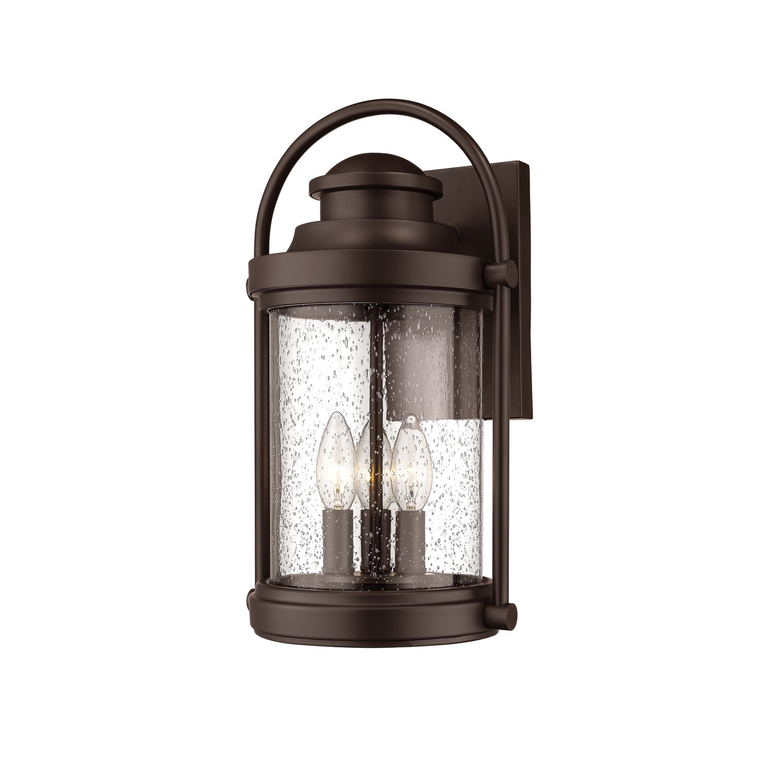Open Box Millennium Lighting Livingston 3 Light Outdoor Wall Sconce in Powder Coat Bronze