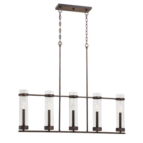 1975-RBZ Millennium Lighting Milan - 5 Light Chandelier-55.5 Inches Tall and 40 Inches Wide-Rubbed Bronze Finish