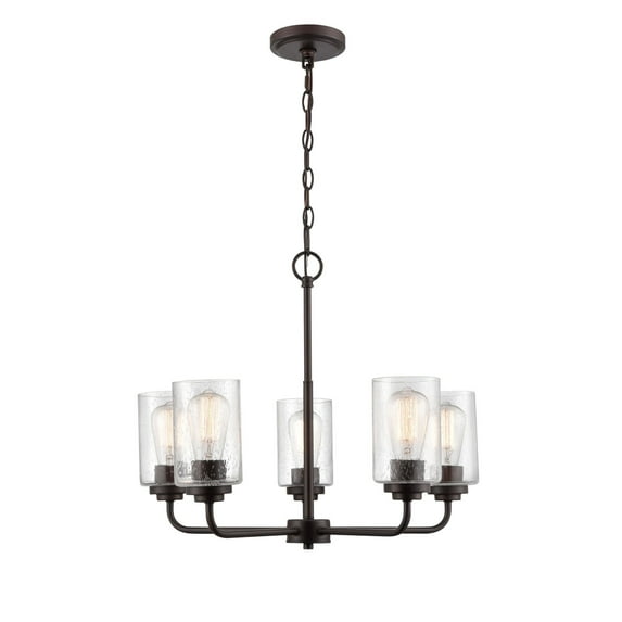 9605-RBZ-Millennium Lighting-Moven - 5 Light Chandelier-18.75 Inch Tall and 23 Inch Wide -Traditional Installation