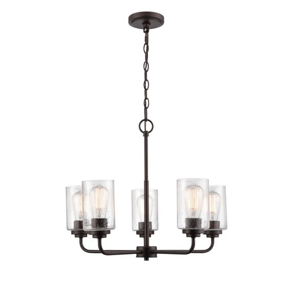 9605-RBZ Millennium Lighting Moven - 5 Light Chandelier-18.75 Inch Tall and 23 Inch Wide     -Traditional Installation