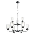 thumbnail image 1 of 9609-MB Millennium Lighting Moven - 9 Light Chandelier-26.75 Inch Tall and 28 Inch Wide-Matte Black Finish    -Traditional Installation, 1 of 7