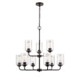 thumbnail image 1 of 9609-RBZ Millennium Lighting Moven - 9 Light Chandelier-26.75 Inch Tall and 28 Inch Wide     -Traditional Installation, 1 of 7