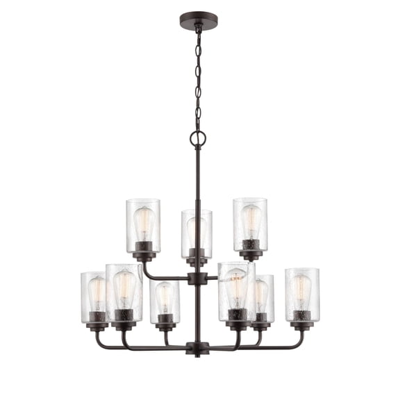 9609-RBZ Millennium Lighting Moven - 9 Light Chandelier-26.75 Inch Tall and 28 Inch Wide -Traditional Installation