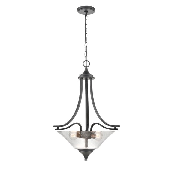 1473-MB Millennium Lighting Natalie - 3 Light Pendant-26.5 Inches Tall and 19 Inches Wide-Matte Black Finish -Traditional Installation