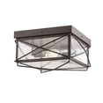 thumbnail image 1 of Millennium Lighting 2-light Metal Flushmount Ceiling Light in Powder Coat Bronze, 1 of 3