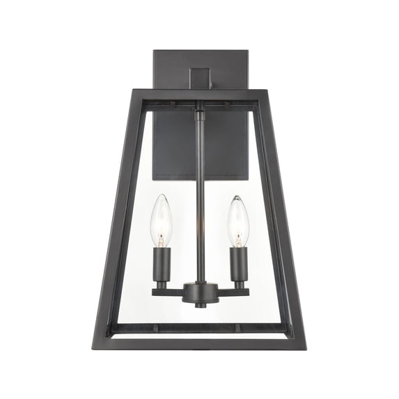 Millennium Lighting Grant Metal 2 Light Outdoor Wall Lantern- Powder Coat Black