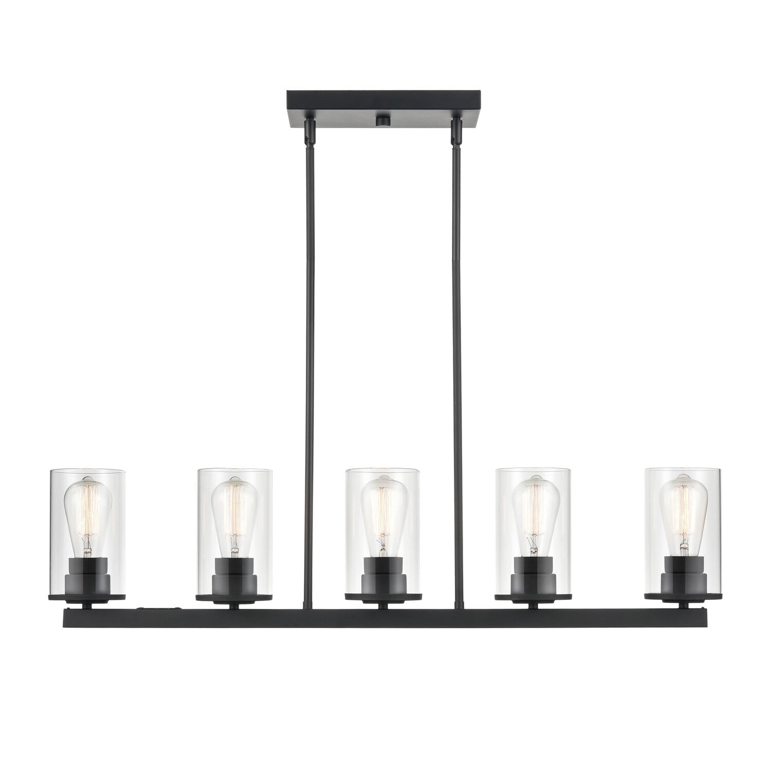 Verlana Matte Black 5-Light Island Pendant