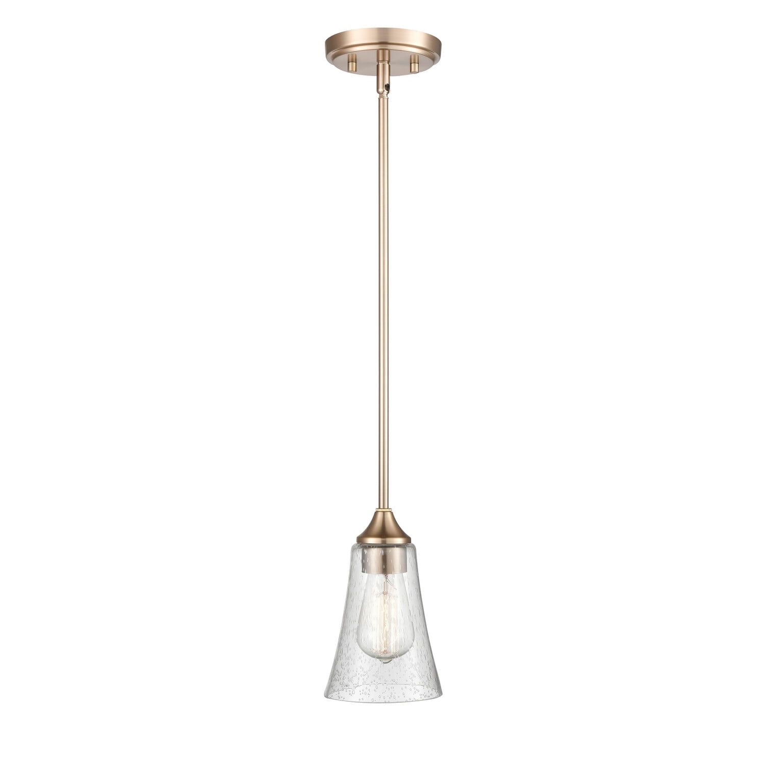 Natalie Modern Gold Matte Black 46.5" Glass Pendant Light