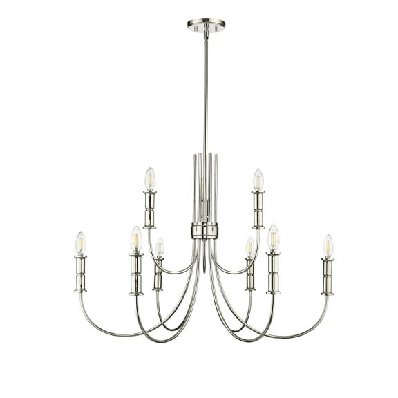 Millennium Lighting  Potiss 6/9 Chandelier Ceiling Light 9 - Polished Nickel