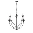 thumbnail image 1 of 12708-MB Millennium Lighting Primrose - 8 Light Chandelier-37 Inch Tall and 40.5 Inch Wide-Matte Black Finish, 1 of 6