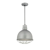 RDBC12-GA Millennium Lighting R Series - 1 Light Cord Hung Deep Bowl Pendant-11.5 Inch Tall and 12 Inch Wide-Galvanized Finish    -Traditional