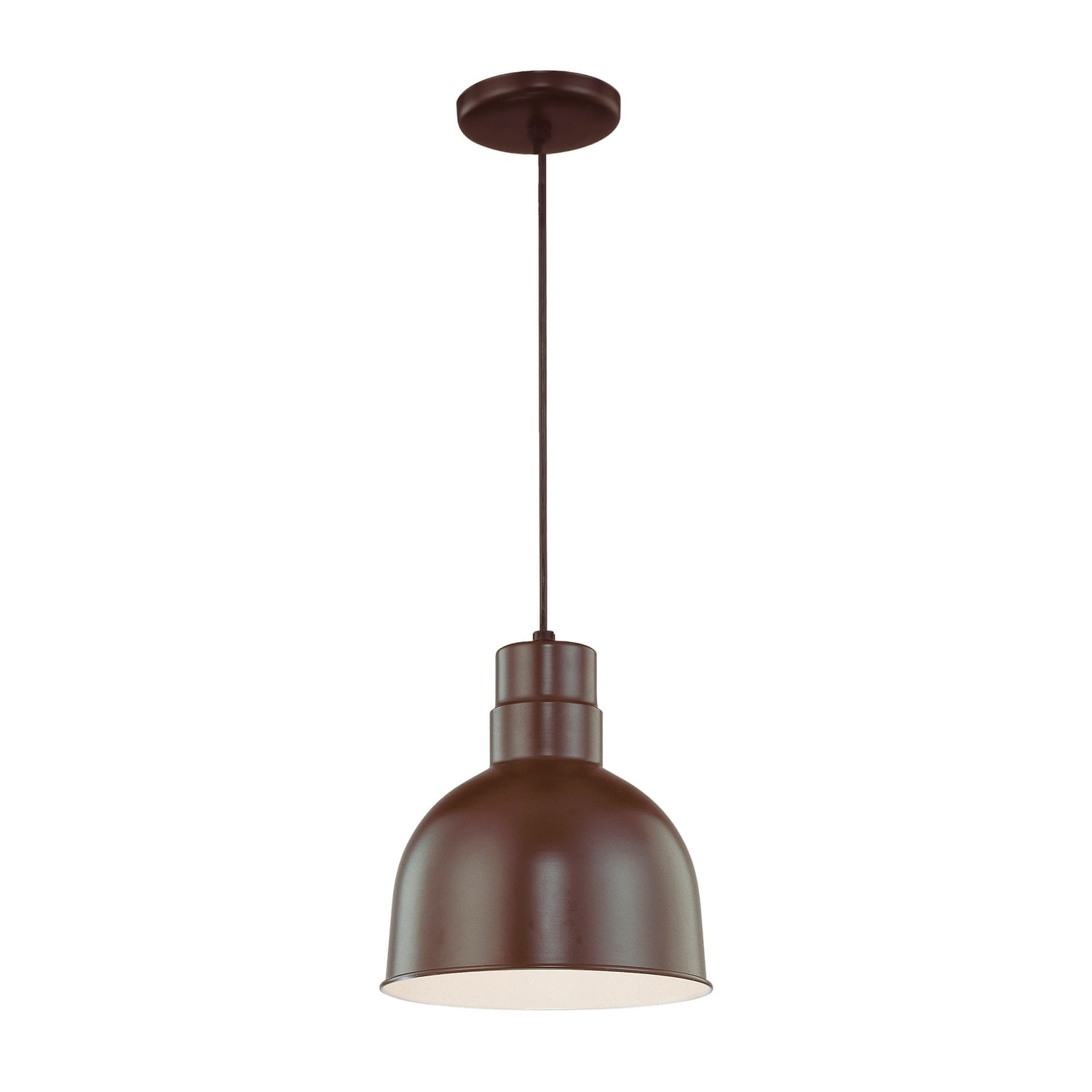 Architectural Bronze Indoor/Outdoor Deep Bowl Pendant Light