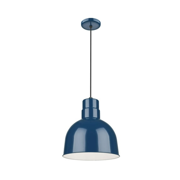 RDBC10-NB Millennium Lighting R Series - 1 Light Cord Hung Deep Bowl Pendant-11 Inch Tall and 10 Inch Wide-Navy Blue Finish -Traditional