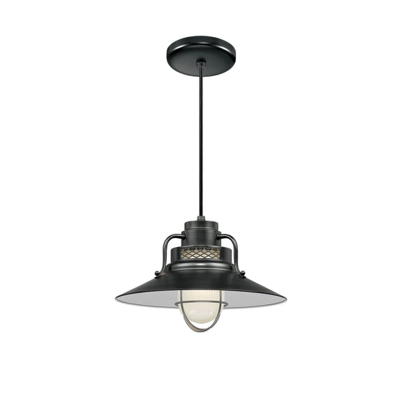 RRRC14-SB-Millennium Lighting-R Series - 1 Light Pendant-9.5 Inches Tall and 14 Inches Wide-Satin Black Finish    -Traditional Installation