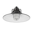 thumbnail image 1 of RRRS18-SB-Millennium Lighting-R Series - 1 Light Stem Hung Railroad Shade-10 Inch Tall and 18 Inch Wide-Satin Black Finish, 1 of 3