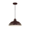 thumbnail image 1 of RWHC14-ABR Millennium Lighting R Series - 1 Light Cord Hung Warehouse Pendant-8.25 Inch Tall and 14 Inch Wide-Architect Bronze Finish    -Traditional, 1 of 2