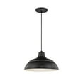 thumbnail image 1 of RWHC14-SB Millennium Lighting R Series - 1 Light Cord Hung Warehouse Pendant-8.25 Inch Tall and 14 Inch Wide-Satin Black Finish    -Traditional, 1 of 3