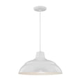 thumbnail image 1 of RWHC17-WH Millennium Lighting R Series - 1 Light Cord Hung Warehouse Pendant-9.25 Inch Tall and 17 Inch Wide-White Finish    -Traditional Installation, 1 of 7