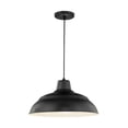 thumbnail image 1 of RWHC17-SB Millennium Lighting R Series - 1 Light Cord Hung Warehouse Pendant-9.25 Inch Tall and 17 Inch Wide-Satin Black Finish    -Traditional, 1 of 2