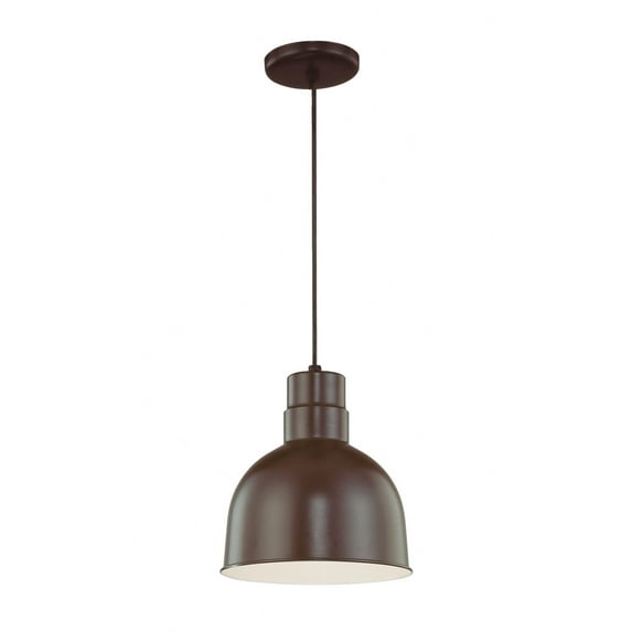RDBC10-ABR Millennium Lighting R Series - 1 Light Cord Hung Deep Bowl Pendant-11 Inch Tall and 10 Inch Wide-Architectural Bronze Finish