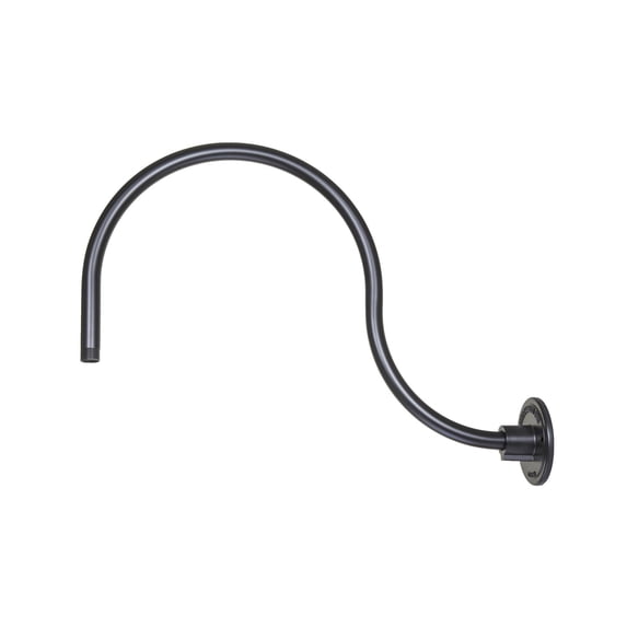 RGN24-SB Millennium Lighting R Series - Goose Neck-15 Inch Tall and 24 Inch Wide-Satin Black Finish