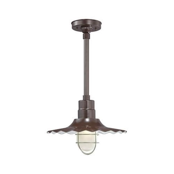 Millennium Lighting - R Series - Radial Wave Shade- 11.25 Inches Tall and 15
