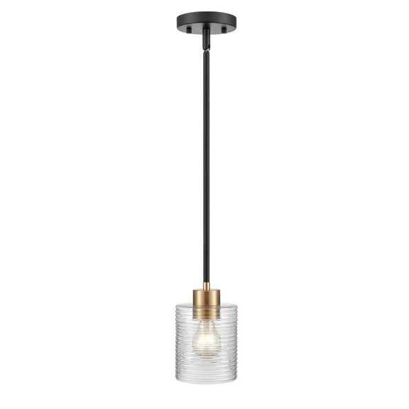 Millennium Lighting  Renitta 1 Light Mini-Pendant in Matte Black/Modern Gold