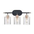 thumbnail image 1 of Millennium Lighting  Renitta Vanity Light Fixture with Clear Ribbed Glass Shades 3 Light, 1 of 5