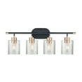 thumbnail image 1 of Millennium Lighting  Renitta Vanity Light Fixture with Clear Ribbed Glass Shades 4 Light, 1 of 5