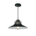 thumbnail image 1 of RRRC18-SB Millennium Lighting R Series - 1 Light Cord Hung Railroad Pendant-10 Inch Tall and 18 Inch Wide-Satin Black Finish    -Traditional, 1 of 5