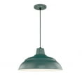 thumbnail image 1 of RWHC17-SG Millennium Lighting R Series - 1 Light Cord Hung Warehouse Pendant-9.25 Inch Tall and 17 Inch Wide-Satin Green Finish    -Traditional, 1 of 7