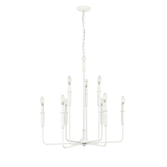 Millennium Lighting Savanne 6/12 Chandelier Ceiling Light Textured White - 9 Lights