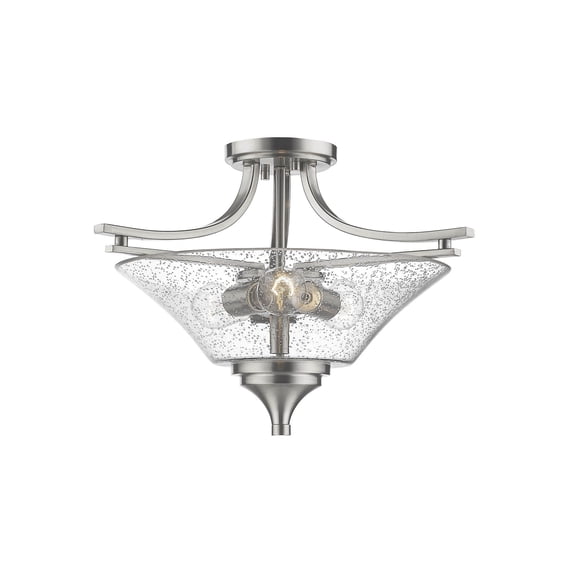 Millennium Lighting 19" Metal Semi-Flush Ceiling Mount Light in Satin Nickel