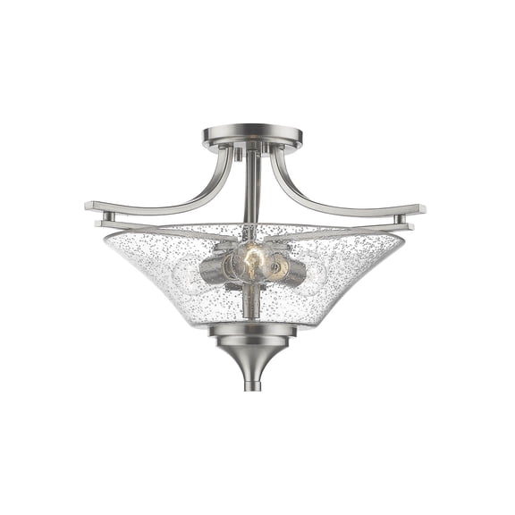 Millennium Lighting 19" Metal Semi-Flush Ceiling Mount Light in Satin Nickel