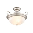 thumbnail image 1 of Millennium Lighting  Metal 2 Light Semi-Flush Ceiling Mount in Multiple Finishes Satin Nickel Satin Nickel, 1 of 4