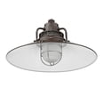 thumbnail image 1 of RRRS18-ABR-Millennium Lighting-R Series - 1 Light Stem Hung Railroad Shade-10 Inch Tall and 18 Inch Wide-Architectural Bronze Finish, 1 of 7