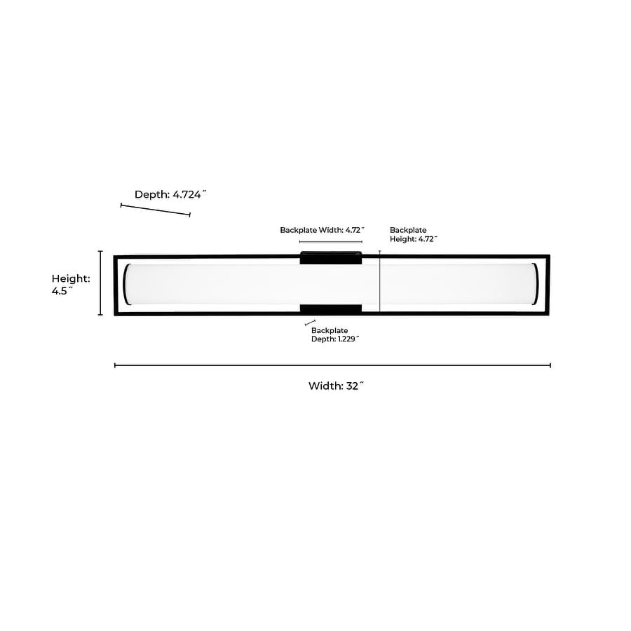 Millennium Lighting  Teylor LED Bathroom Vanity Lighting Fixture 32 Inch - Matte Black