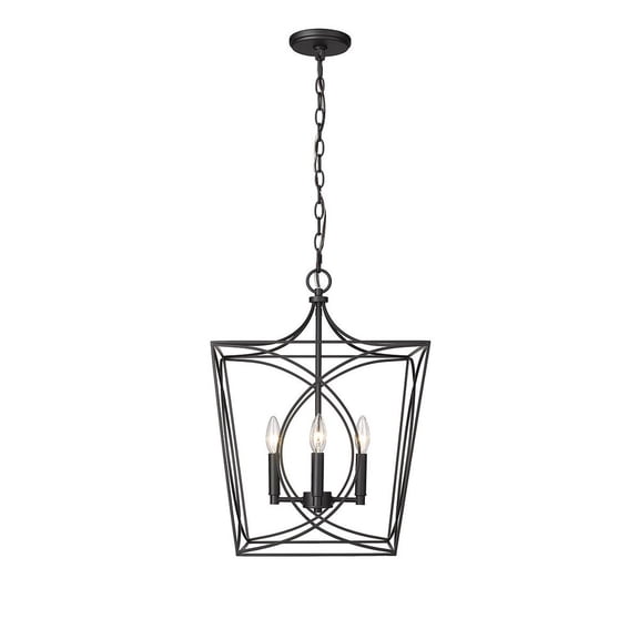 Millennium Lighting Tracy 4 Light Pendant Fixture in Multiple Finishes 21 Inch - Matte Black
