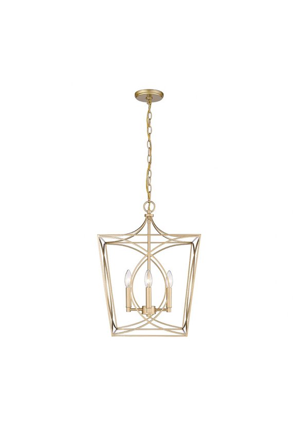 Tracy 4 Light Pendant Fixture in Multiple Finishes 21 Inch - Painted Modern Gold
