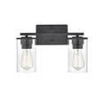 thumbnail image 1 of Millennium Lighting Verlana Metal 2 Light Bathroom Vanity Light- Matte Black, 1 of 7