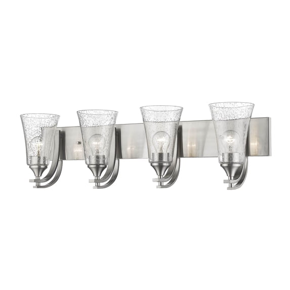 1494-SN Millennium Lighting Natalie - 4 Light Bath Vanity-10 Inch Tall and 32 Inch Wide-Satin Nickel Finish