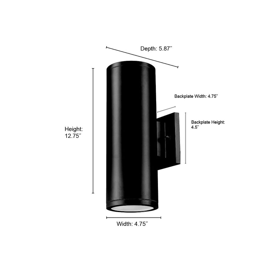 Millennium Lighting  Vegas 1 Light Outdoor Wall Sconce 12.75  Inch - Powder Coat Black