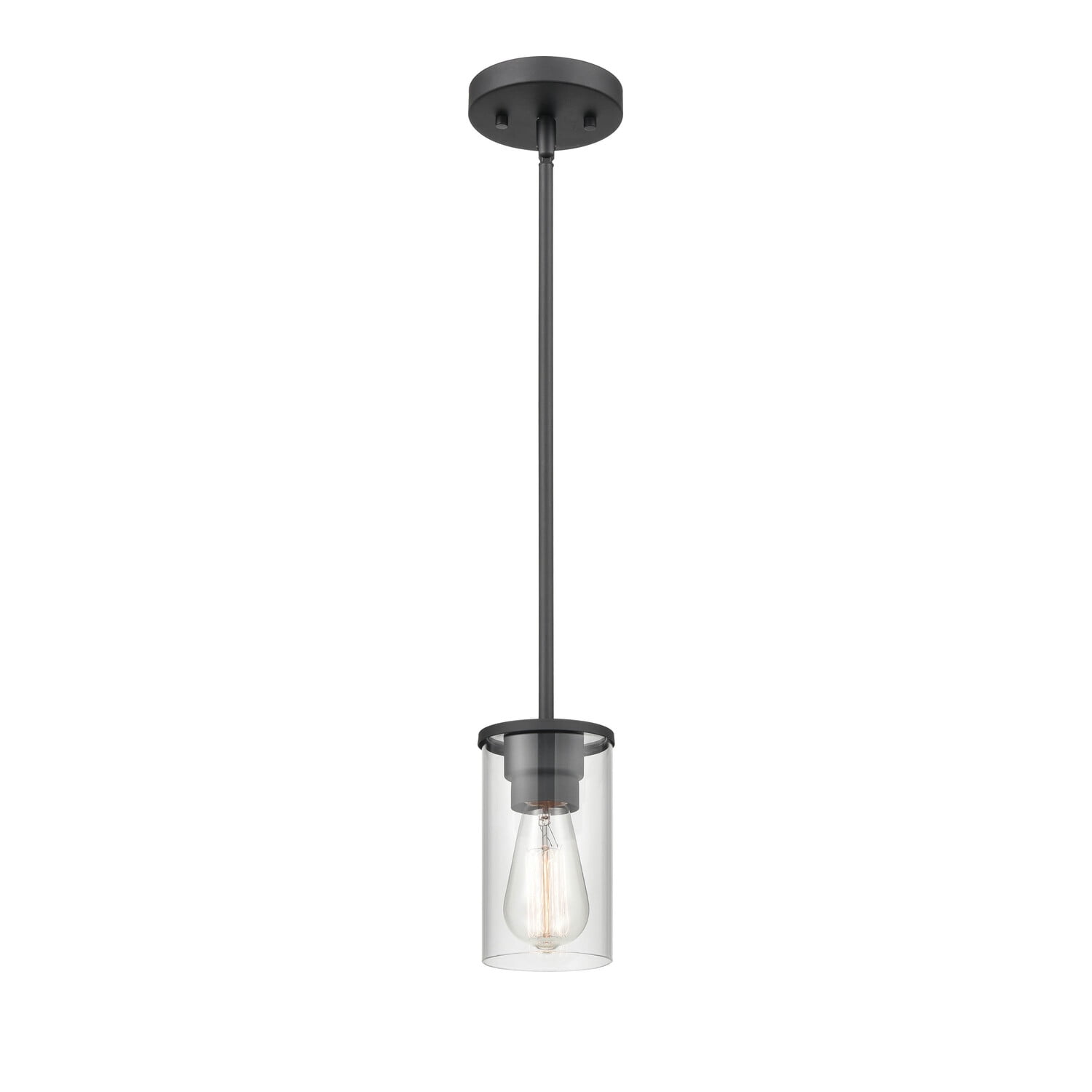 Verlana Matte Black and Nickel 45.5" Pendant Light