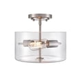 thumbnail image 1 of 2710-BN-Millennium Lighting-Verlana - 2 Light Semi-Flush Mount-10 Inch Tall and 11 Inch Wide-Brushed Nickel Finish, 1 of 9