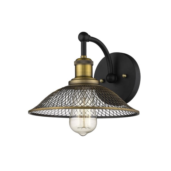 Millennium Lighting 1 Light Metal Wall Sconce in Matte Black/Heirloom Bronze
